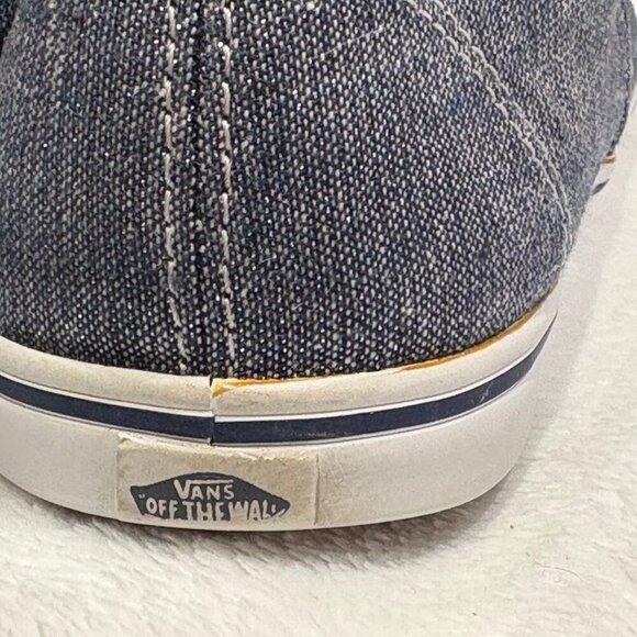 Vans Blue Denim Glitter Low Top Skate Sneaker Shoes Men's 8 Women’s 9.5 - Picture 6 of 11